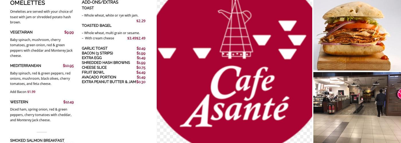 Cafe Asante Menu