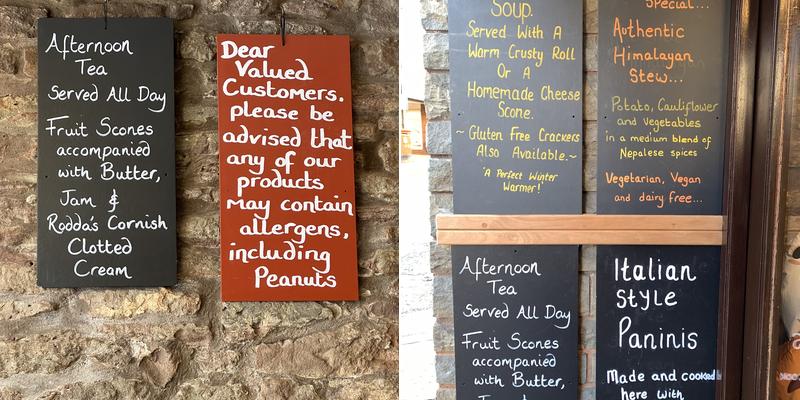 Jacquelines vegetarian/vegan cafe Menu