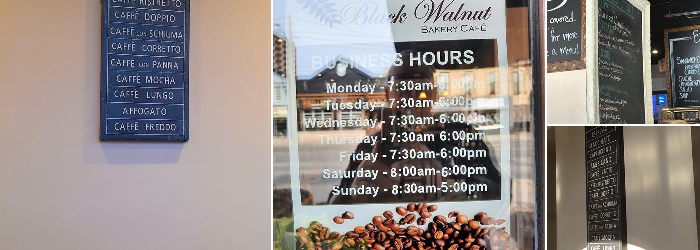 Black Walnut Bakery Café Menu
