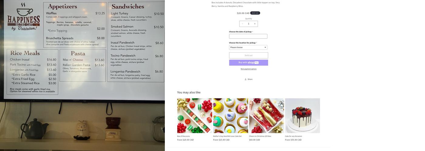 Happiness Menu