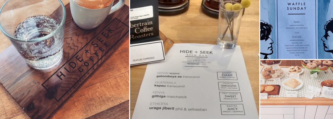 Hide + Seek Coffee Menu