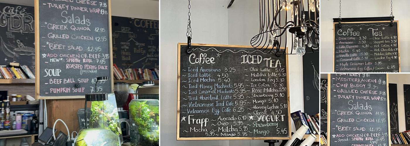 Cafe DRIP Menu