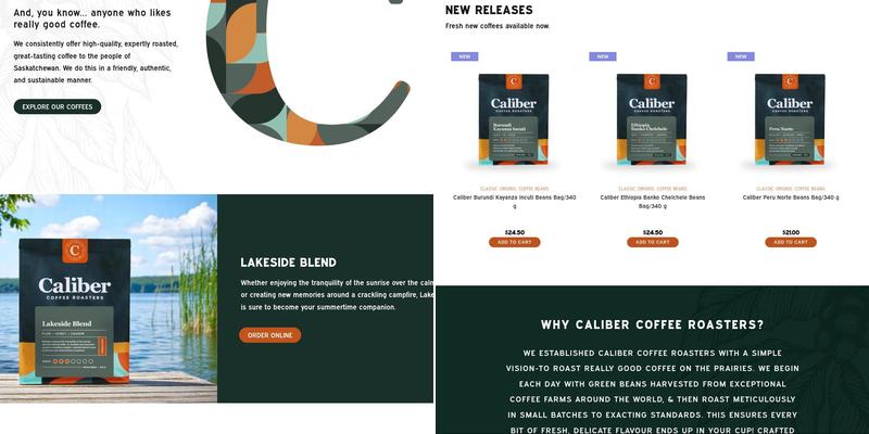 Caliber Coffee Roasters Menu