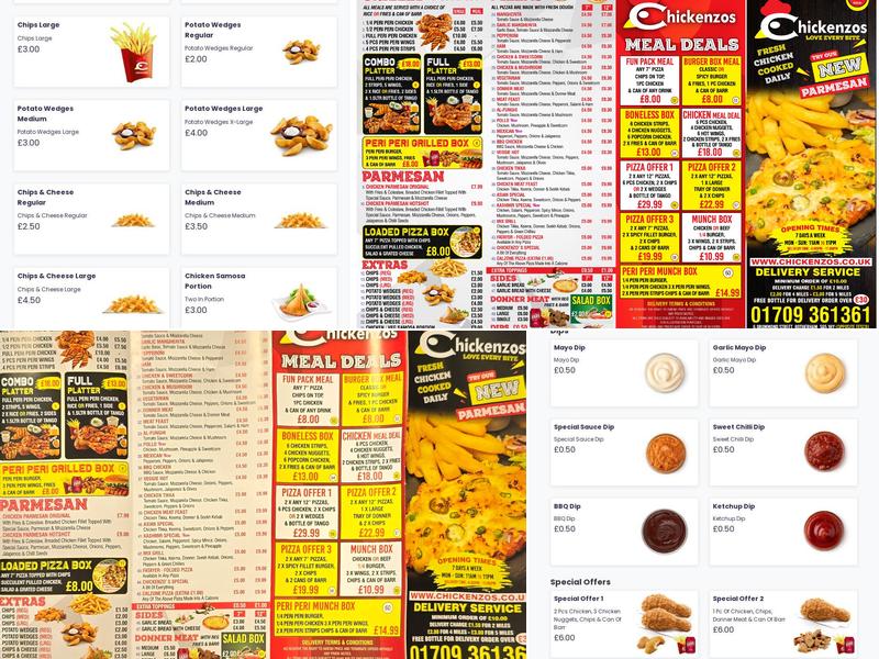Chickenzos Menu