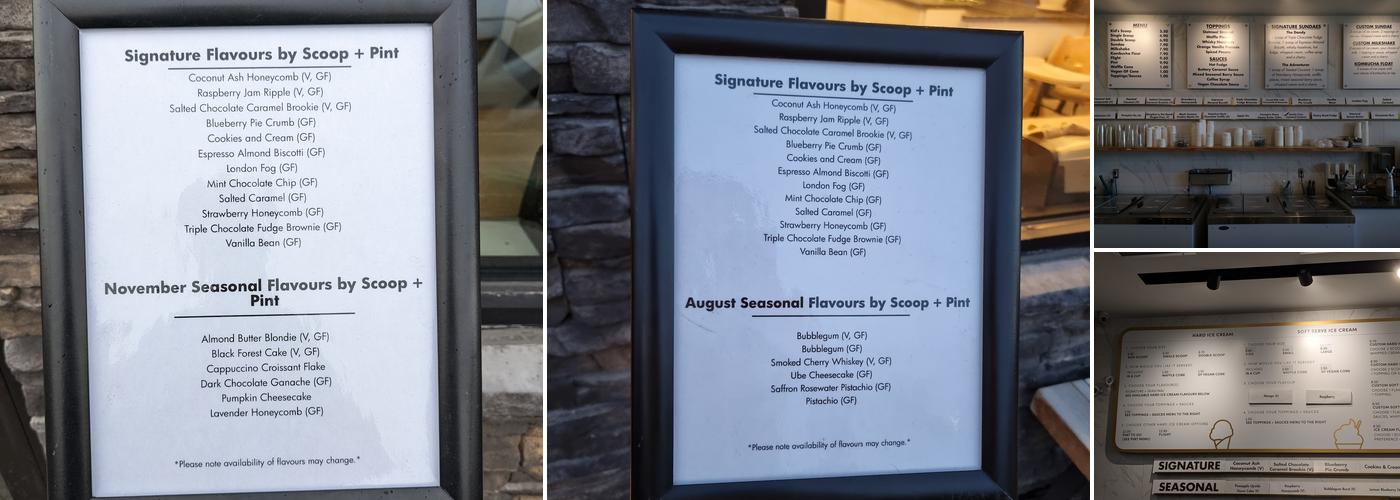 Dandy's Artisan Ice Cream Menu
