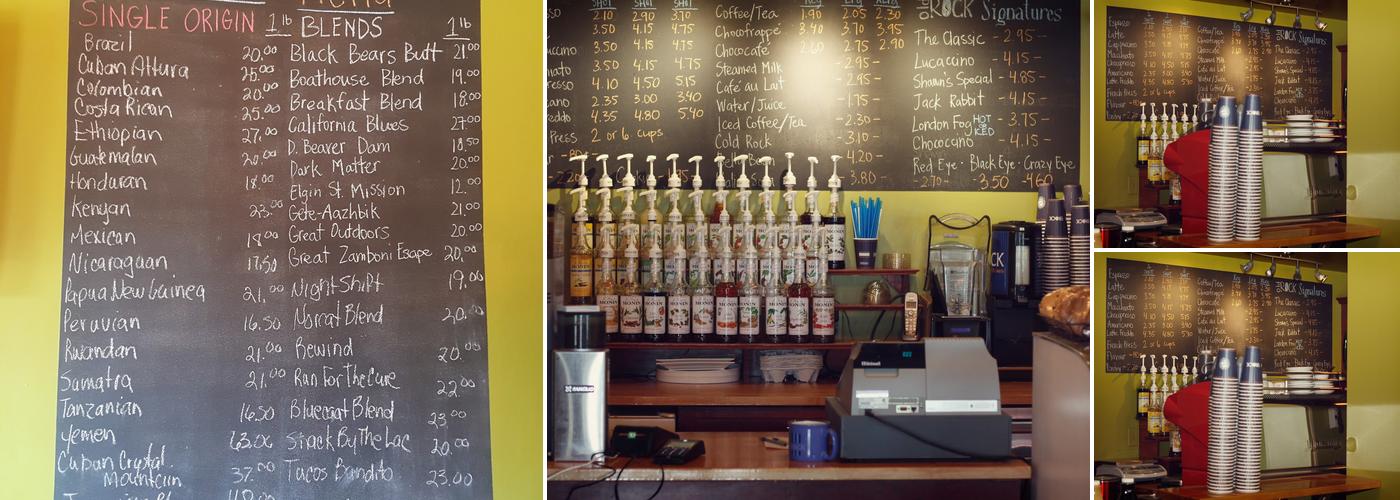 Old Rock Coffee Menu