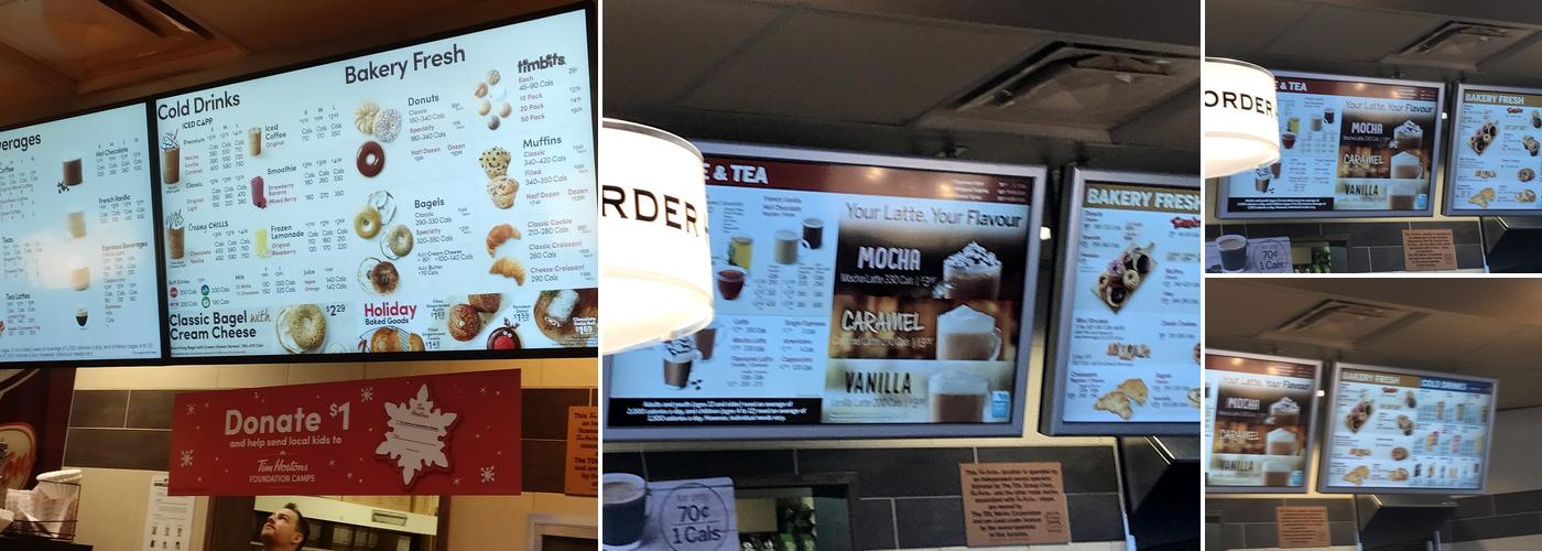 Tim Hortons Menu