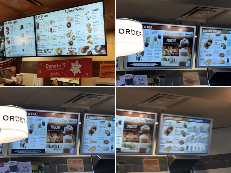 Tim Hortons Menu