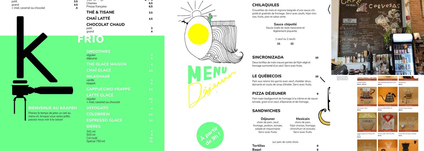 KAAPEH Menu