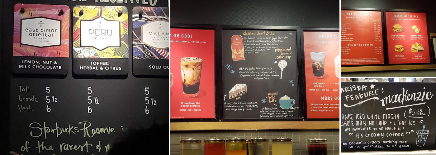 Starbucks Menu
