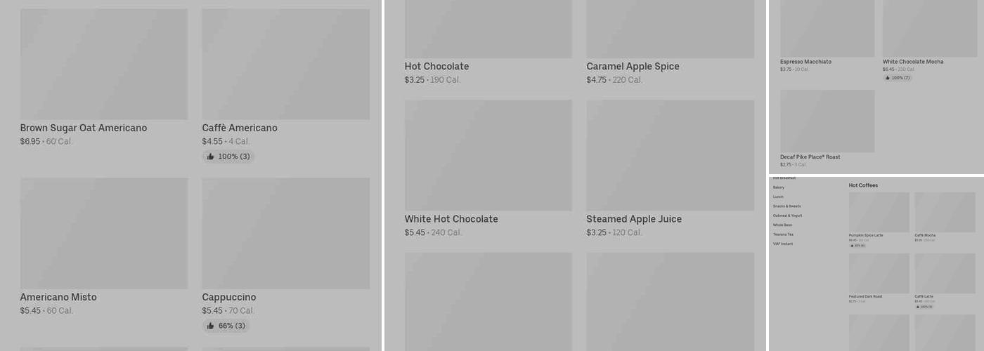 Starbucks Menu