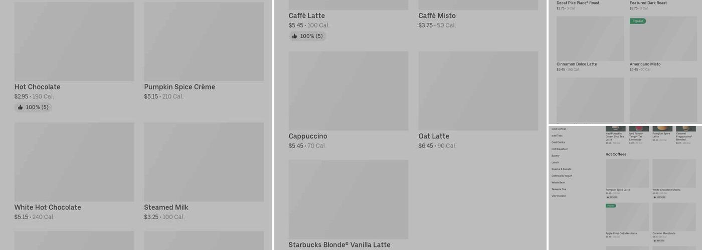 Starbucks Menu