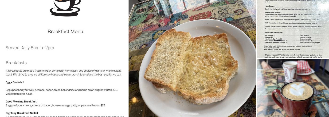 Dreams of Beans Menu