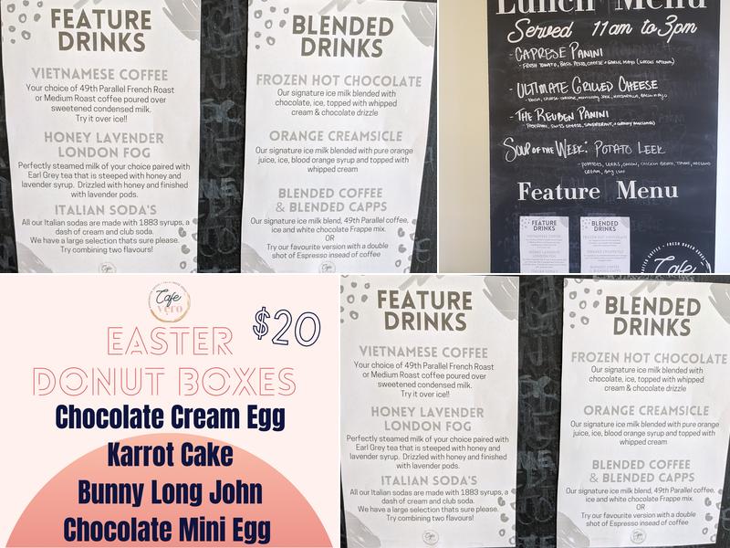 Cafe Vero Menu