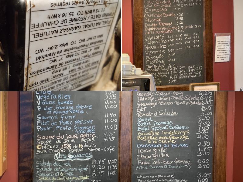 Brûlerie Reno Menu