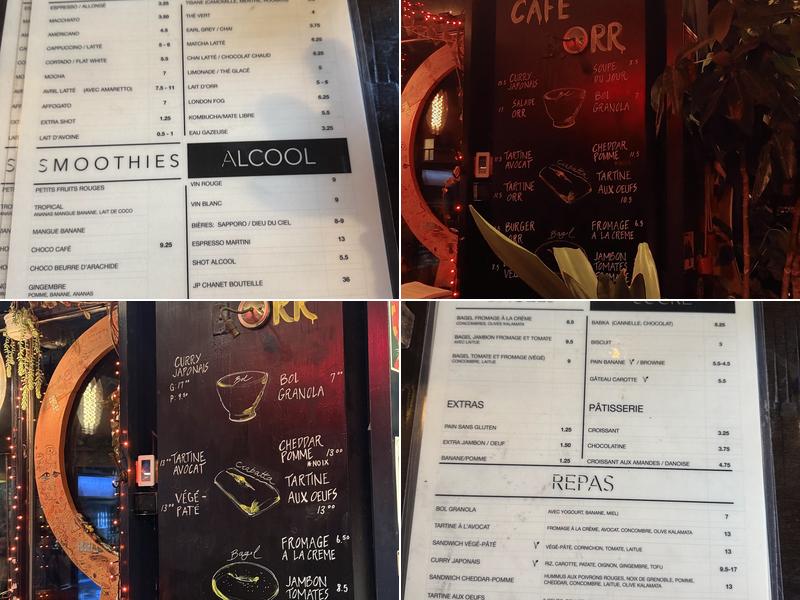 Café Orr Menu