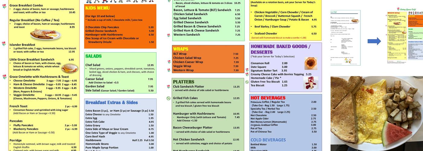 Living Grace Café Menu