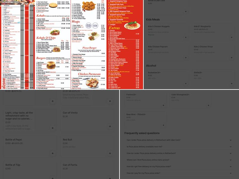 Pizza pizza Menu