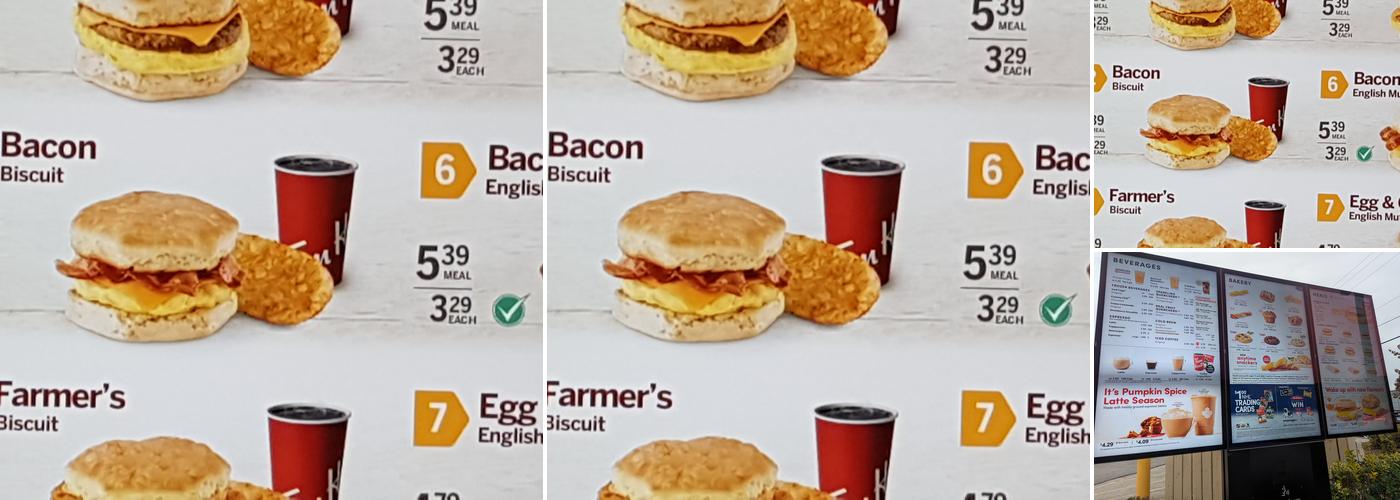 Tim Hortons Menu
