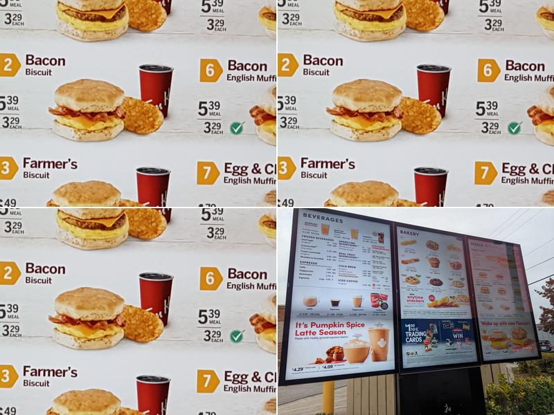 Tim Hortons Menu