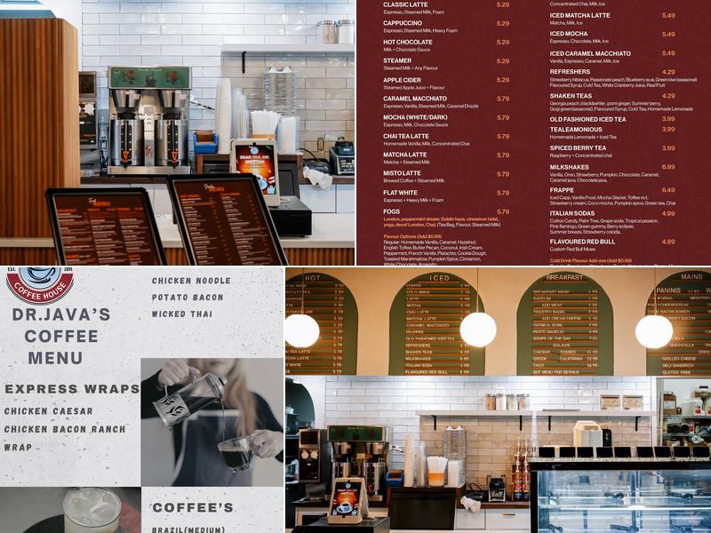 Dr. Java's Coffee House Menu