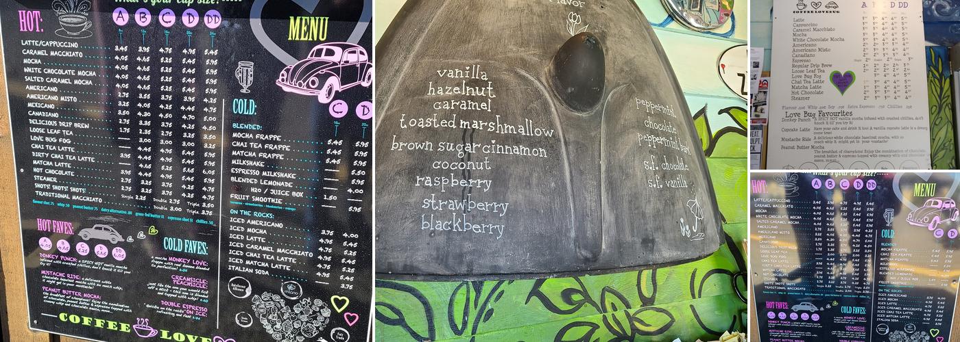 Coffee Luv Bug Menu