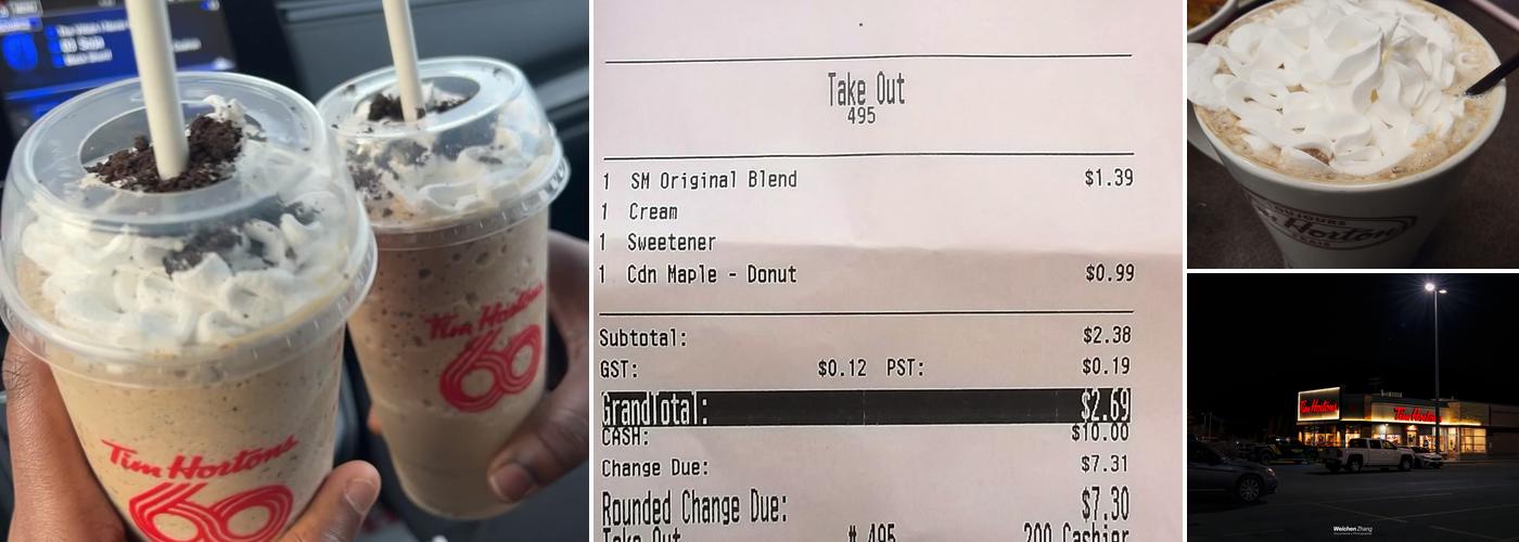Tim Hortons Menu