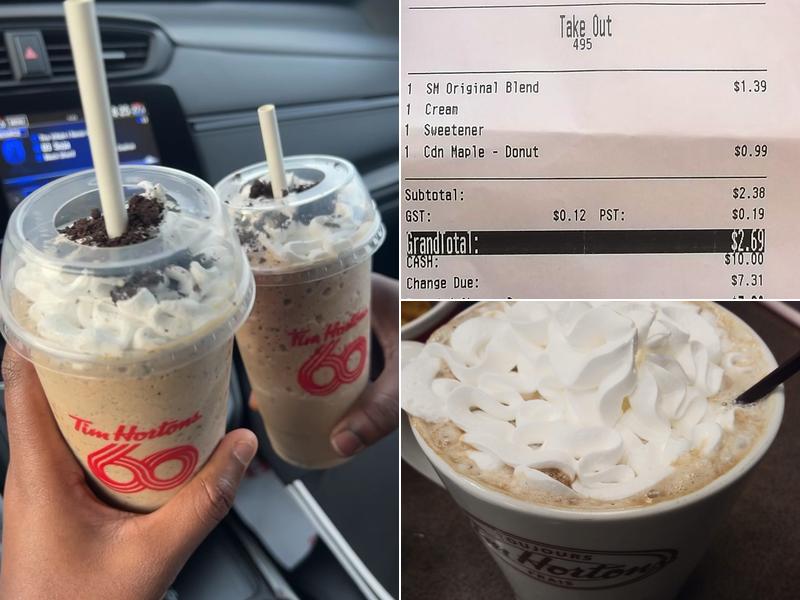 Tim Hortons Menu