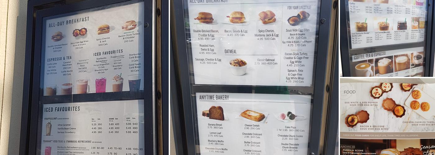 Starbucks Menu