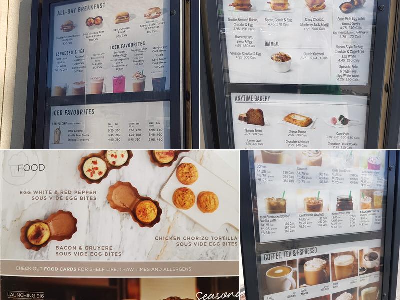 Starbucks Menu
