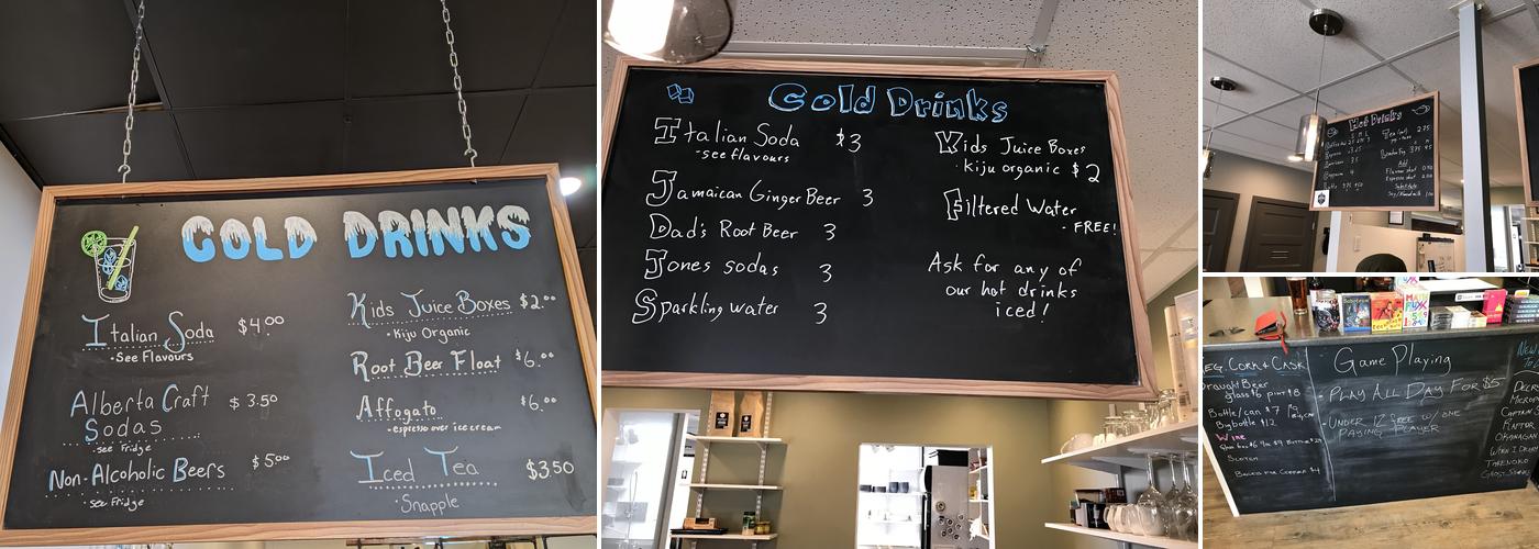 Fox & Fable Book & Game Cafe Menu