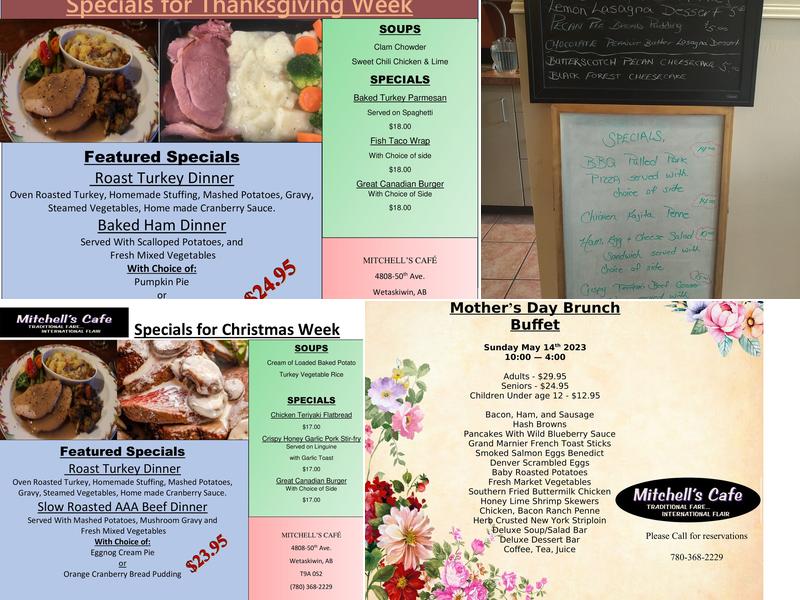 Mitchell's Cafe Menu