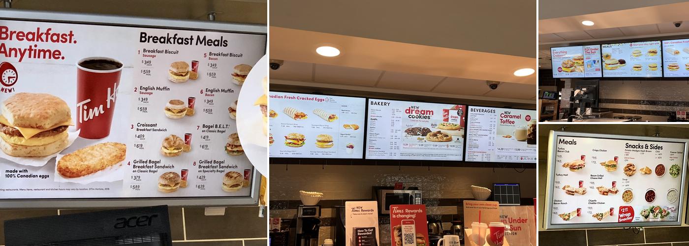 Tim Hortons Menu