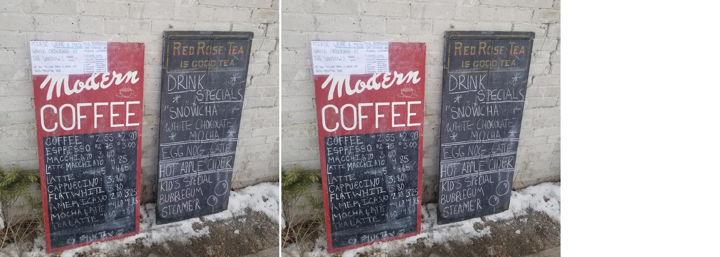 Modern Coffee Menu
