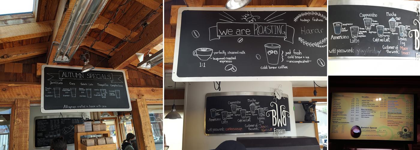 Bugwood Coffee | Cafe Menu