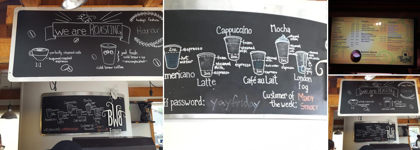 Bugwood Coffee | Cafe Menu