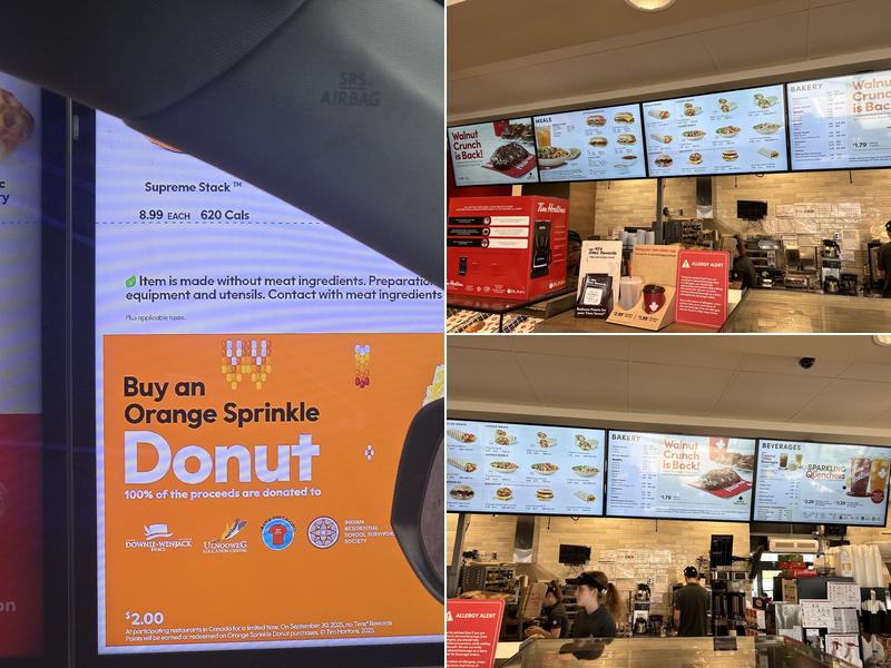 Tim Hortons Menu