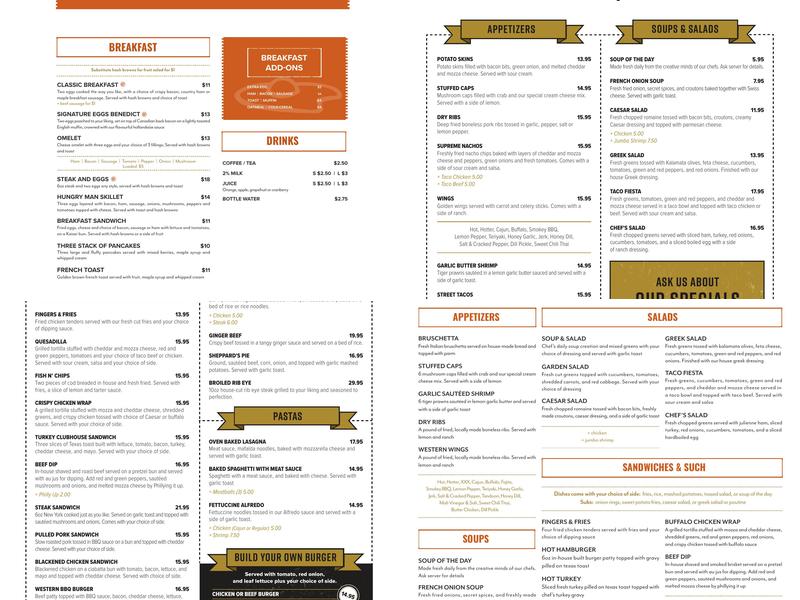East Side Cafe Menu