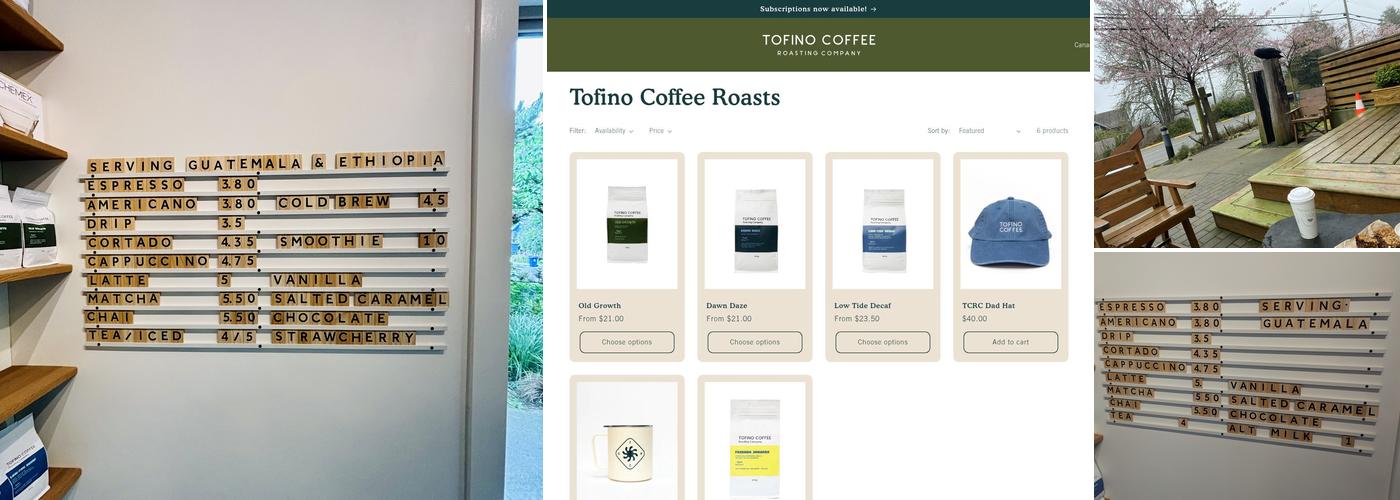 Tofino Coffee Roasting Company | Cafe Menu