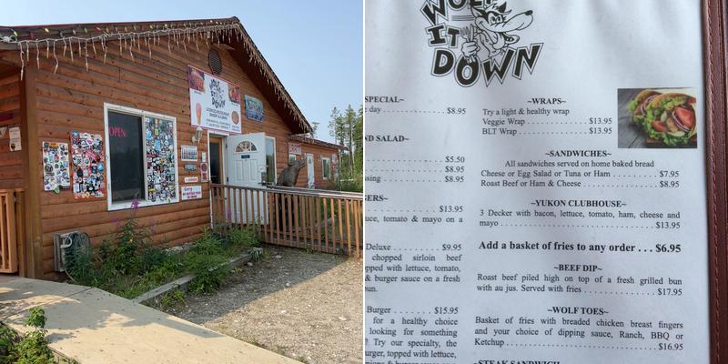 Wolf It Down Restaurant Menu