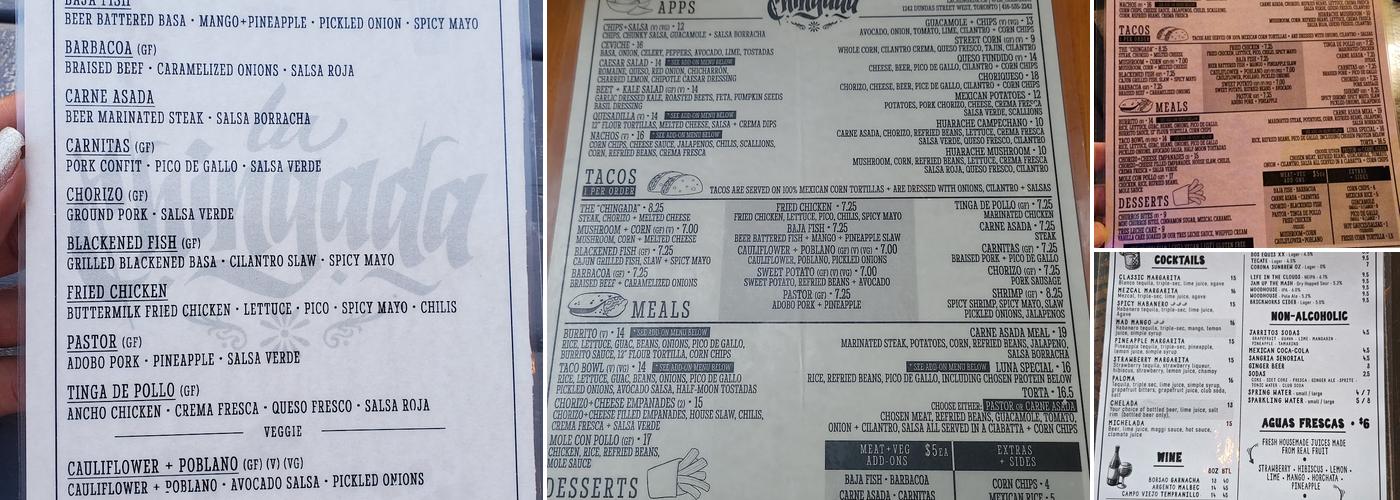 La Chingada Menu