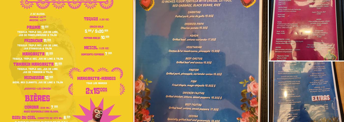 Tacos Frida Menu