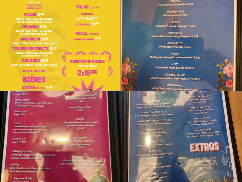 Tacos Frida Menu