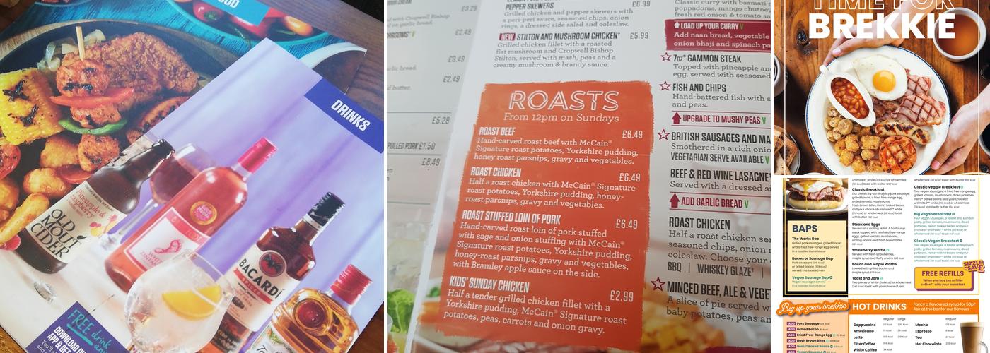 The Three Magpies Hotel Menu