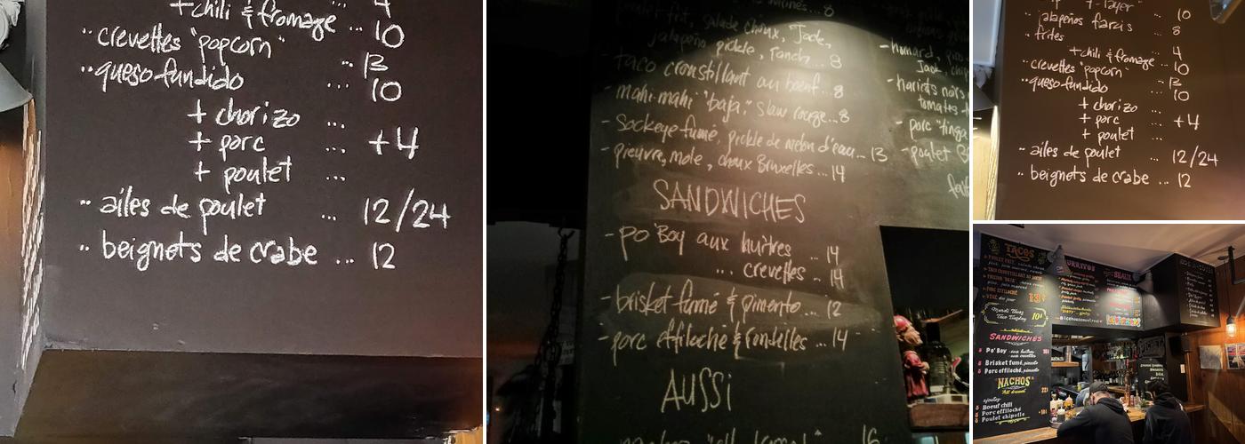Icehouse Menu