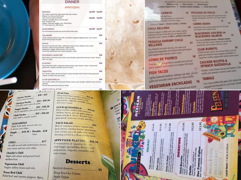 Feleena's Menu
