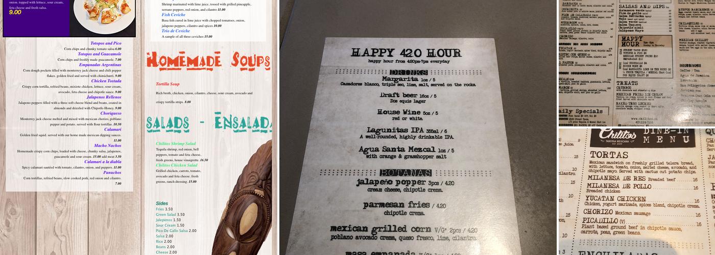 Chilitos Taberna Menu