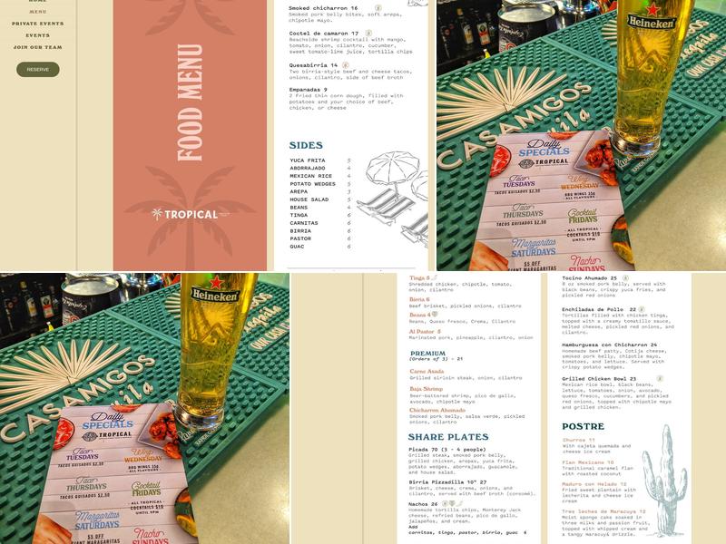Tropical Menu