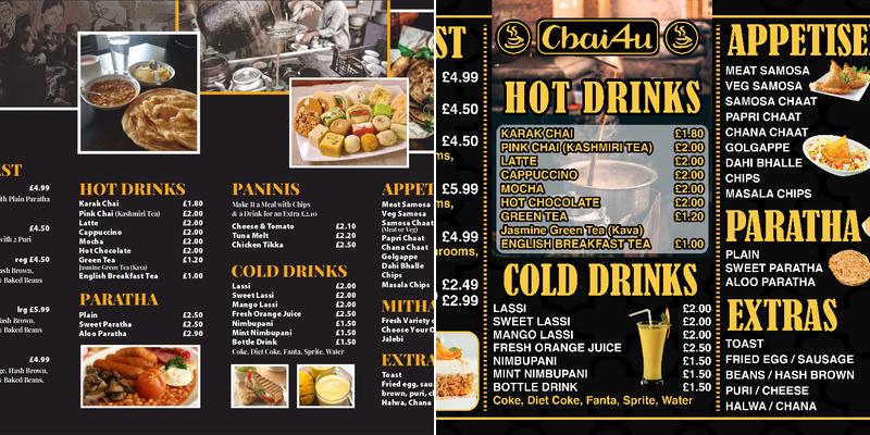 Chai 4 u Menu
