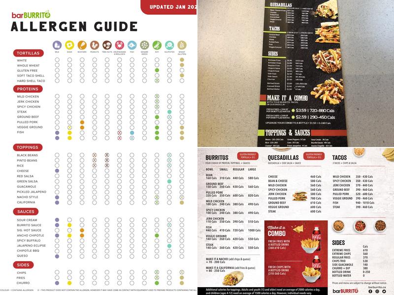 barBURRITO Menu